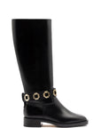 LARROUDÉ Milan Flat Boot In Black Leather