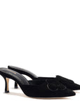 LARROUDÉ Flora Pump In Black Suede