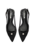 LARROUDE Maxine Pump In Black Fabric