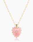 THATCH Malene Pink Opal Paperclip Necklace