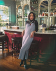 MASONS DAUGHTER | Margot Slip Dress, Powder & Burgundy Stripe