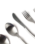 MISETTE Squiggle 5-Piece Cutlery Set in Matte Silver