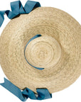 SARAH BRAY BERMUDA Daisy Sun Hat - French Blue Grosgrain Ribbon