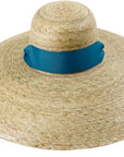 SARAH BRAY BERMUDA Daisy Sun Hat - French Blue Grosgrain Ribbon