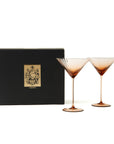 CASKATA Quinn Martini Glasses, Smoke Set of 2