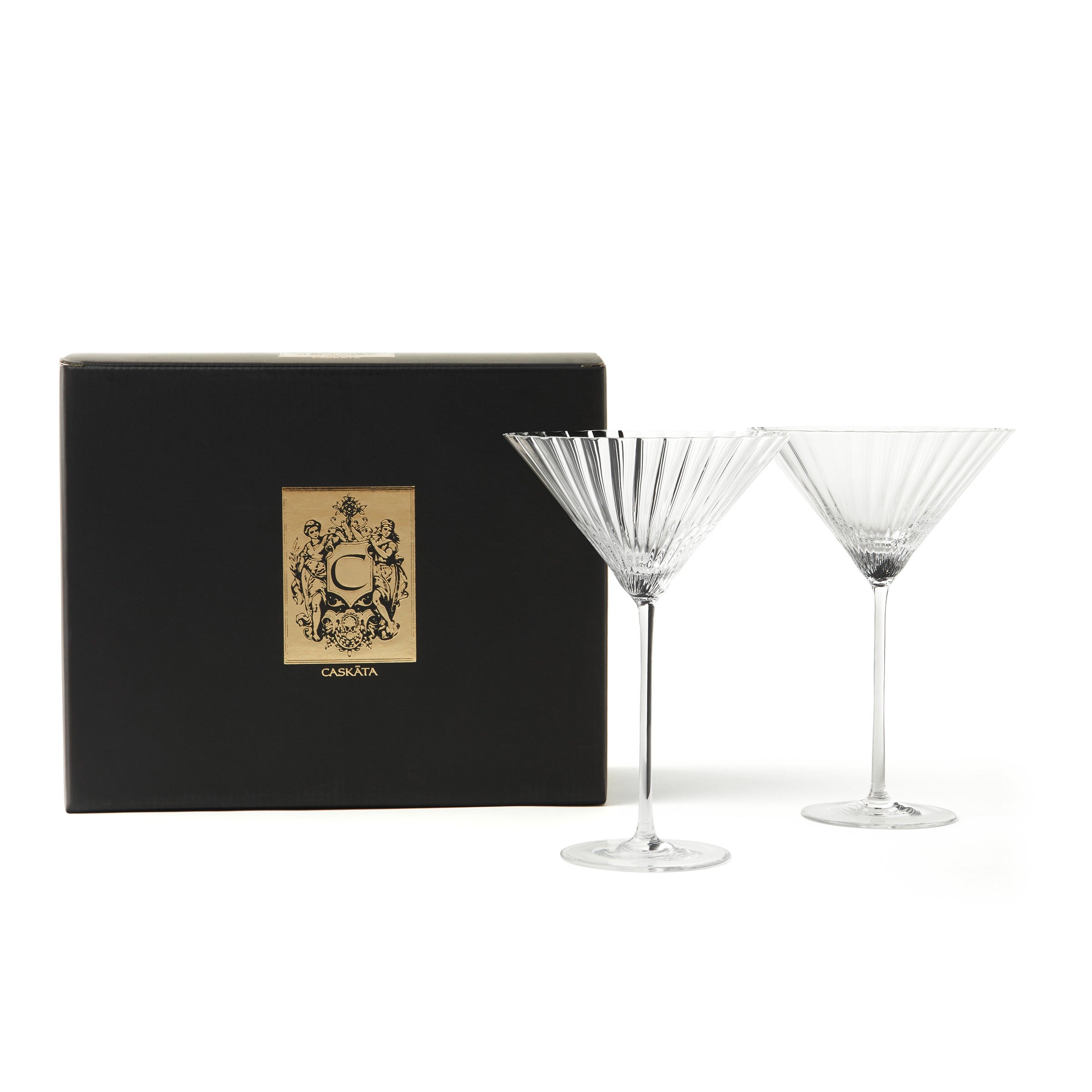 CASKATA Quinn Martini Glasses, Smoke Set of 2