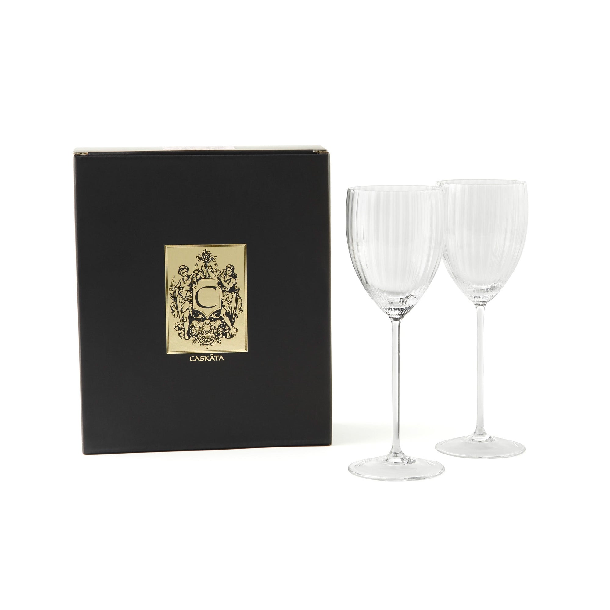 CASKATA Quinn White Wine Glasses, Citrine Set of 2