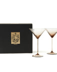 CASKATA Quinn Martini Glasses, Smoke Set of 2