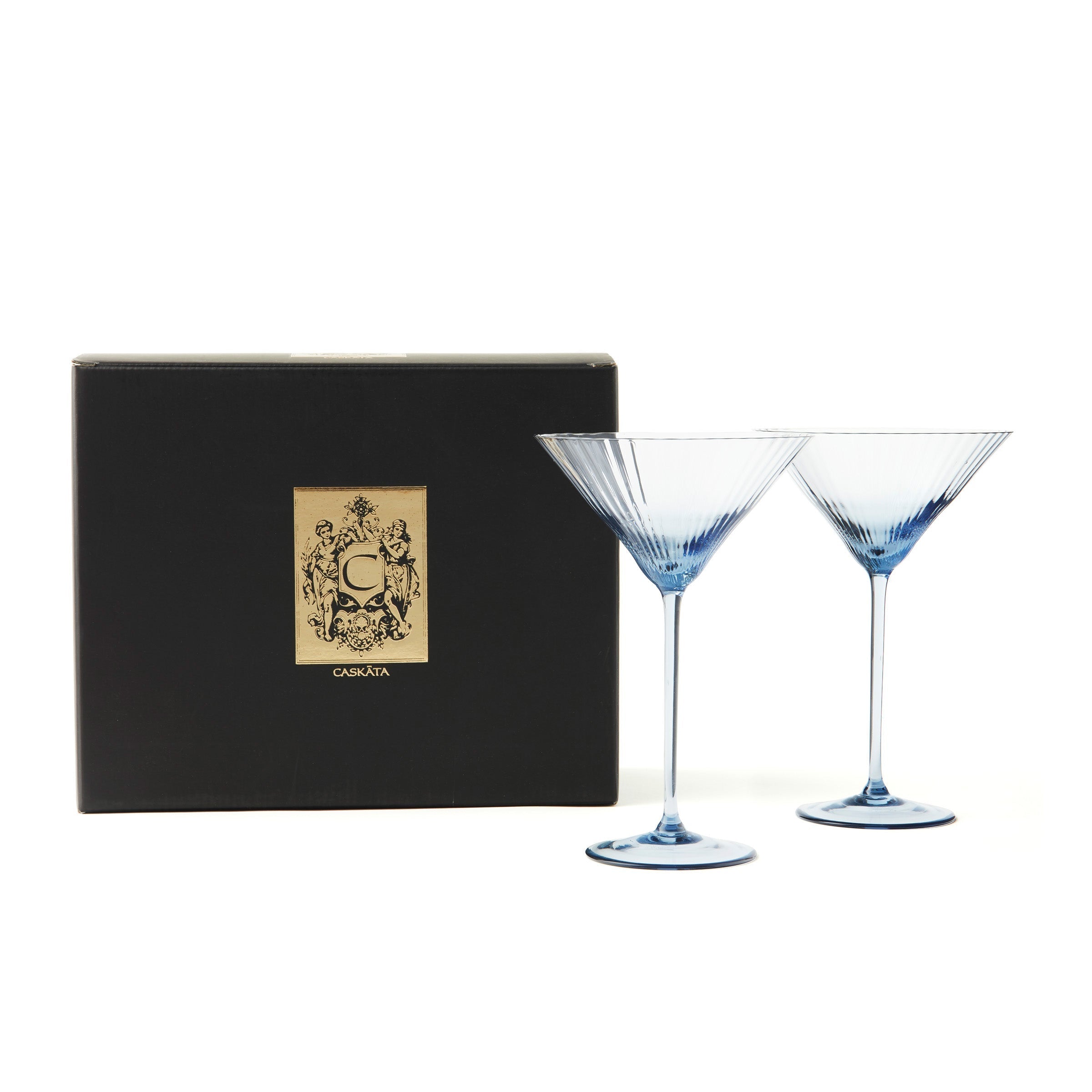 CASKATA Quinn Martini Glasses, Smoke Set of 2