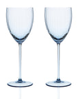 CASKATA Quinn White Wine Glasses, Ocean Set of 2