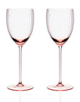 CASKATA Quinn White Wine Glasses, Rose Set of 2