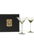 CASKATA Quinn Martini Glasses, Smoke Set of 2