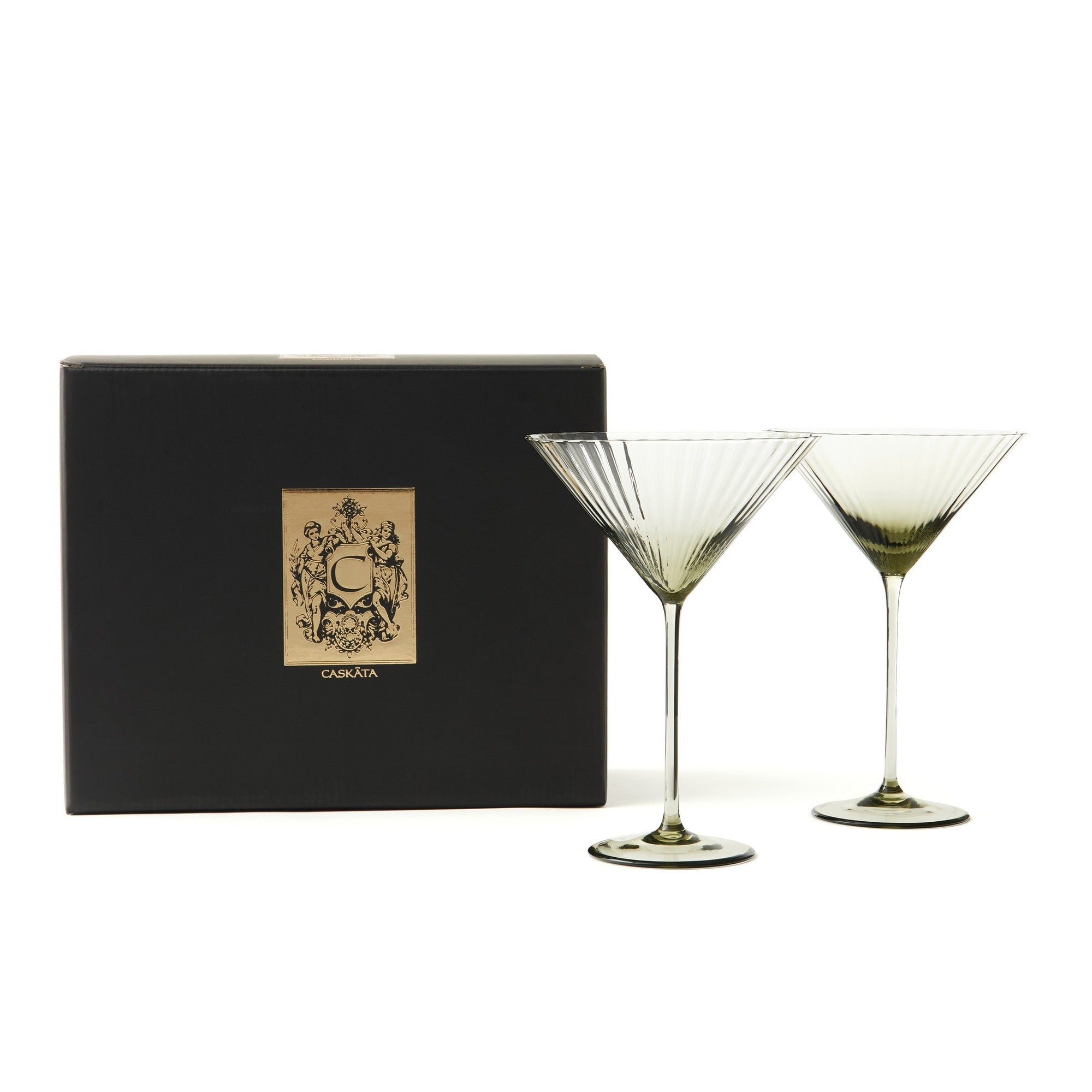 CASKATA Quinn Martini Glasses, Amber Set of 2