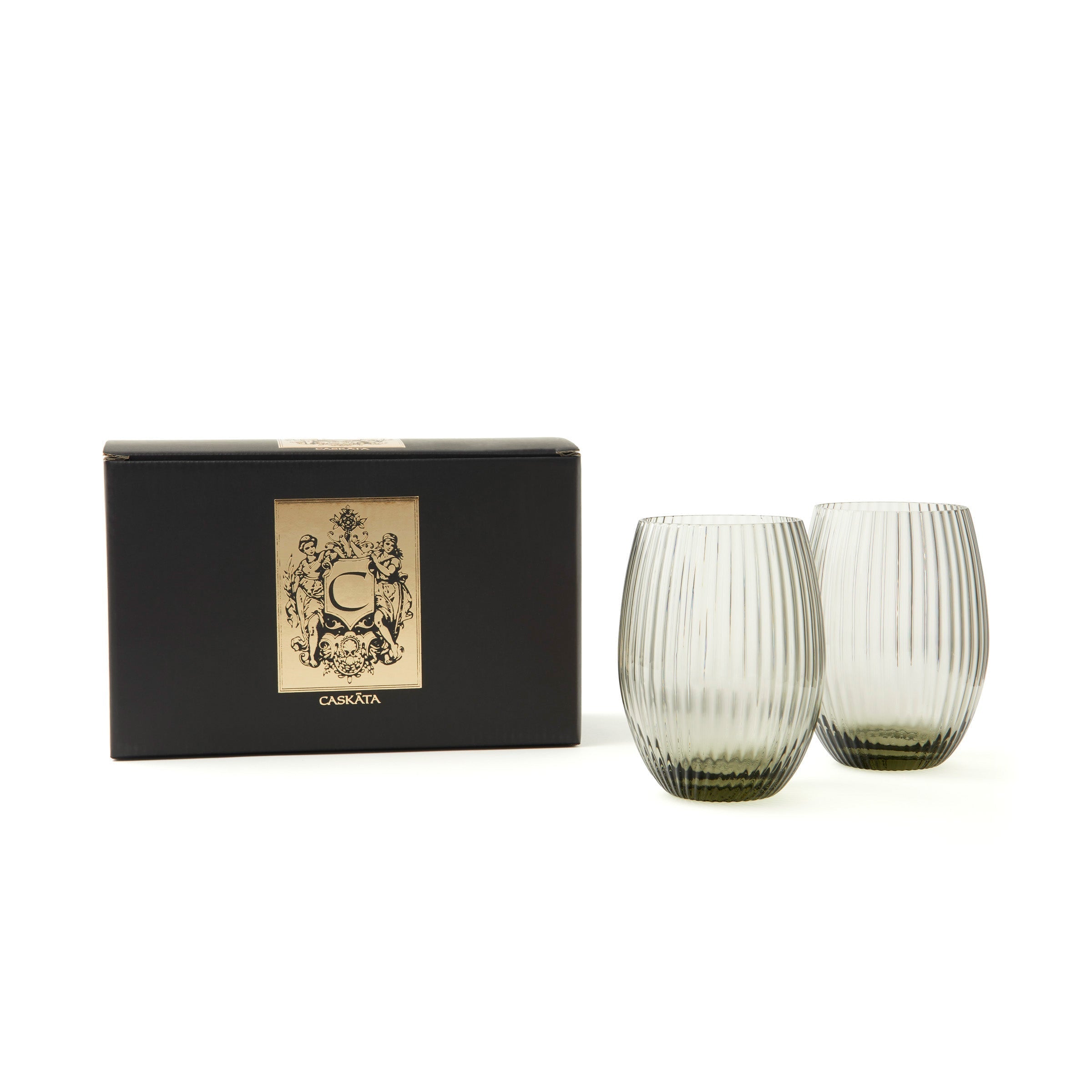 CASKATA Quinn Tumblers, Citrine Set of 2