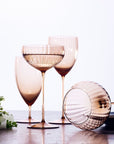 CASKATA Quinn White Wine Glasses, Amber Set of 2