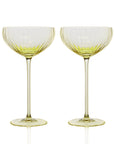 CASKATA Quinn Coupe Glasses, Citrine Set of 2