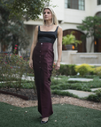 MASON by MASON'S DAUGHTER Leighton Skirt, Oxblood Silk Wool