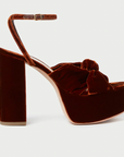 LOEFFLER RANDALL Roz Knot Platform Sandal, Sienna Velvet