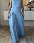 MASON by MASON'S DAUGHTER | Sloane Skirt, Hydrangea Blue Silk Moire