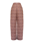 MASON'S DAUGHTER Cropped Pant, Chocolate and Pink Lattice Print