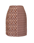 MASON'S DAUGHTER Skirt, Chocolate and Pink Lattice Print