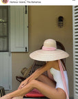 SARAH BRAY BERMUDA, Daisy Sun Hat - Long Ivory Grosgrain Ribbon