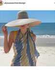 SARAH BRAY BERMUDA, Daisy Sun Hat - Long Ivory Grosgrain Ribbon