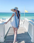 SARAH BRAY BERMUDA, Daisy Sun Hat - Long Ivory Grosgrain Ribbon