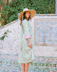 SARAH BRAY BERMUDA, Geranium Sun Hat - Pastel Floral Hat Scarf