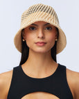 Natural Open Weave Bucket Hat