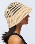 Natural Open Weave Bucket Hat