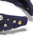 LELE SADOUGHI Navy Houston Astros Embellished Knotted Headband